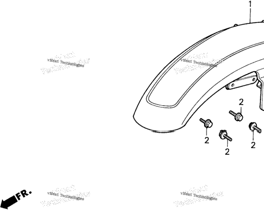 Vt1100c Front Fender