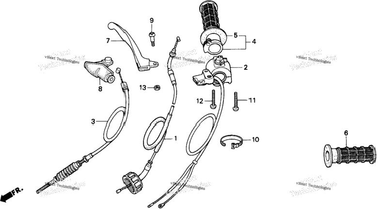 Handle Lever + Switches + Cables