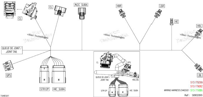 Electric - Hood Wiring Harness - 515179508