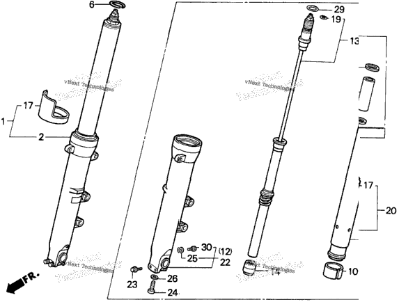 F3 Front Fork 95-96