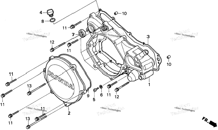 Right Crankcase Cover 92-96