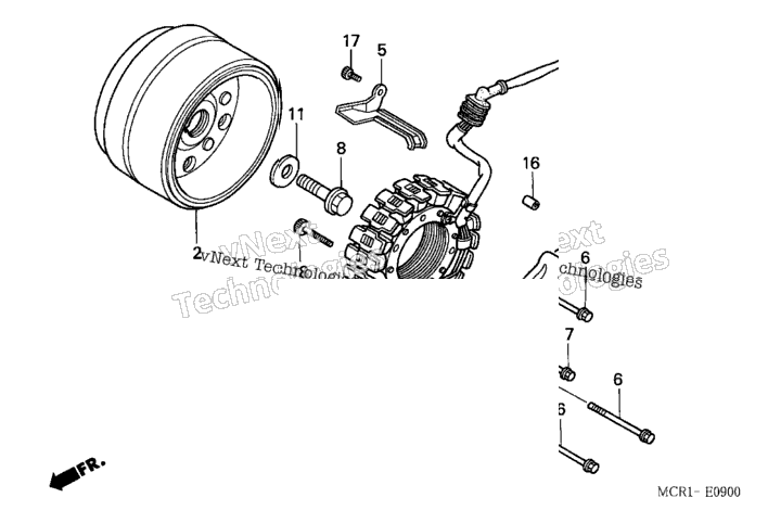 Left Crankcase Cover + Alternator