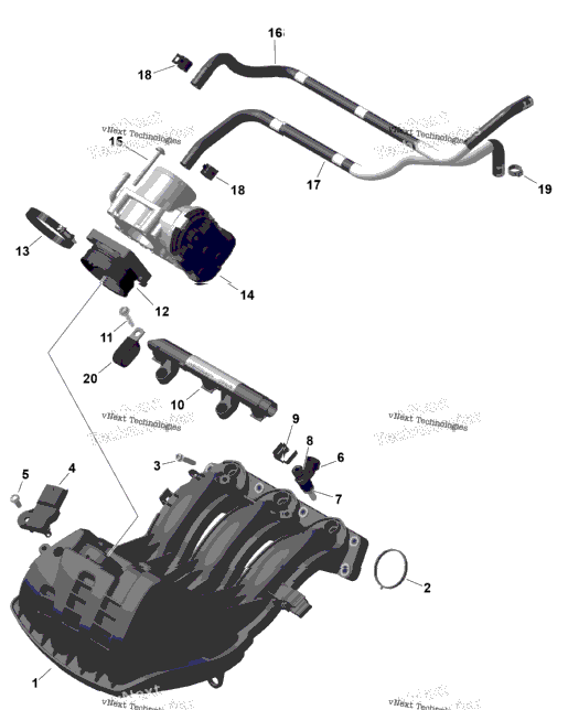 Rotax - Air Intake Manifold And Throttle Body