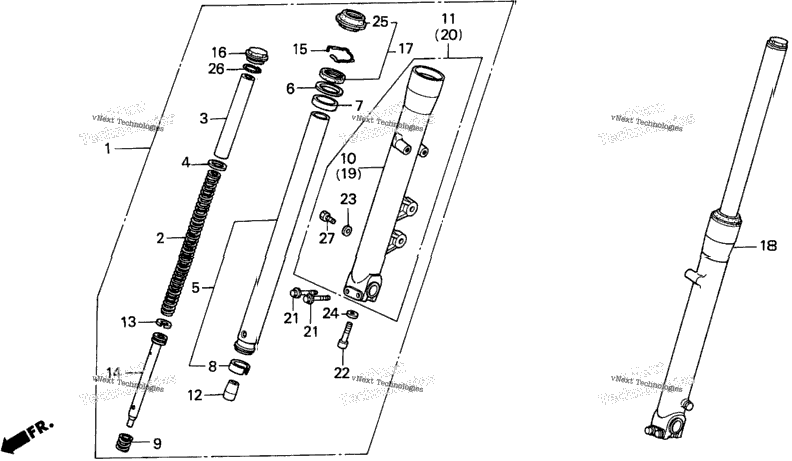 Vt1100c Front Fork