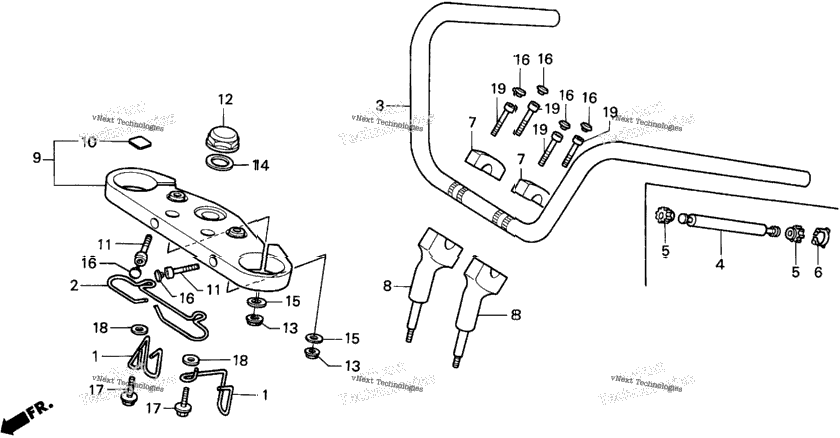 Vt1100c Handlebar