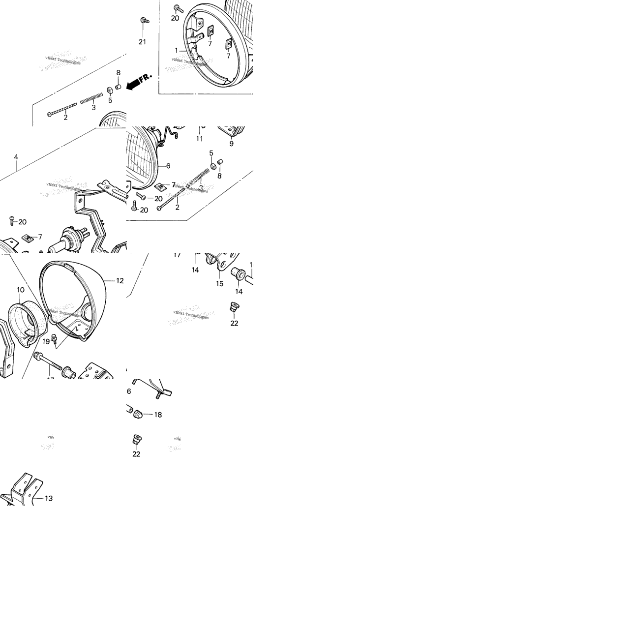 Vt1100c Headlight 95-96