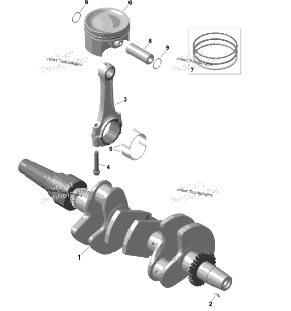 Rotax - Crankshaft And Pistons