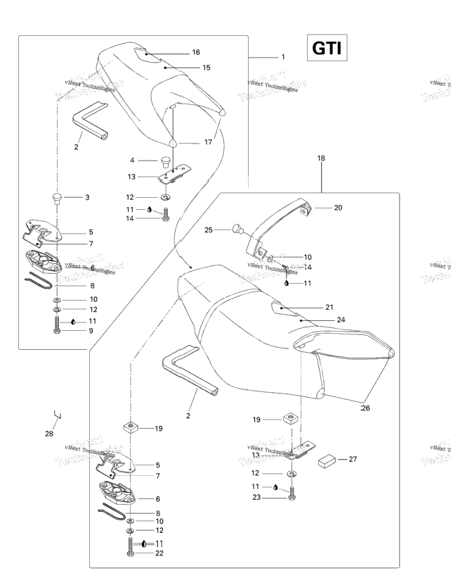 Seat And Engine Cover (Gti)