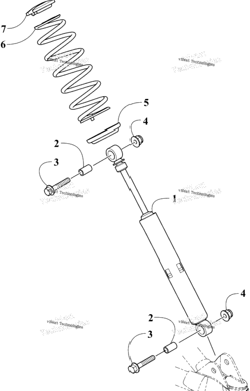 Front Suspension Shock Absorber Assembly