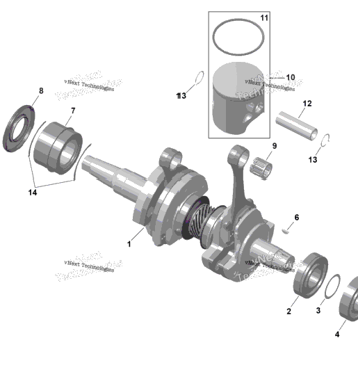 Rotax - Crankshaft And Pistons