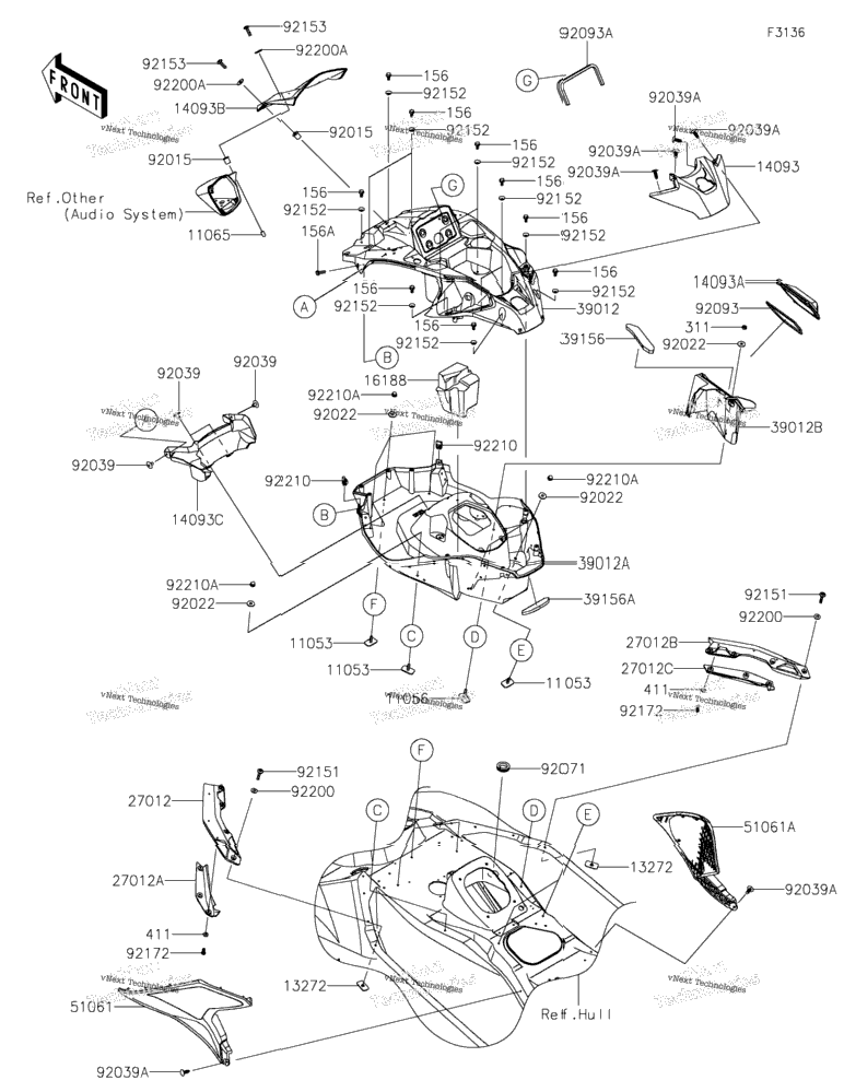Hull Middle Fittings