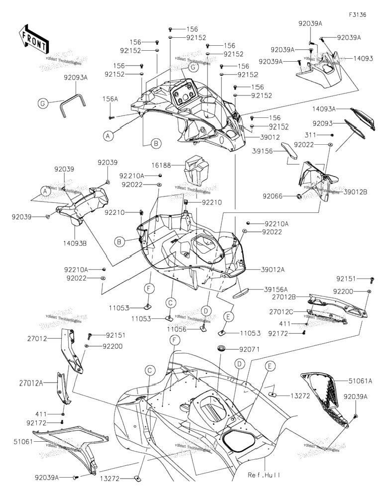 Hull Middle Fittings