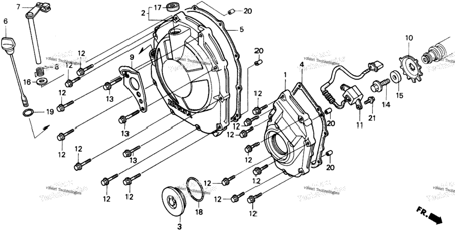 Right Crankcase Cover 93-95