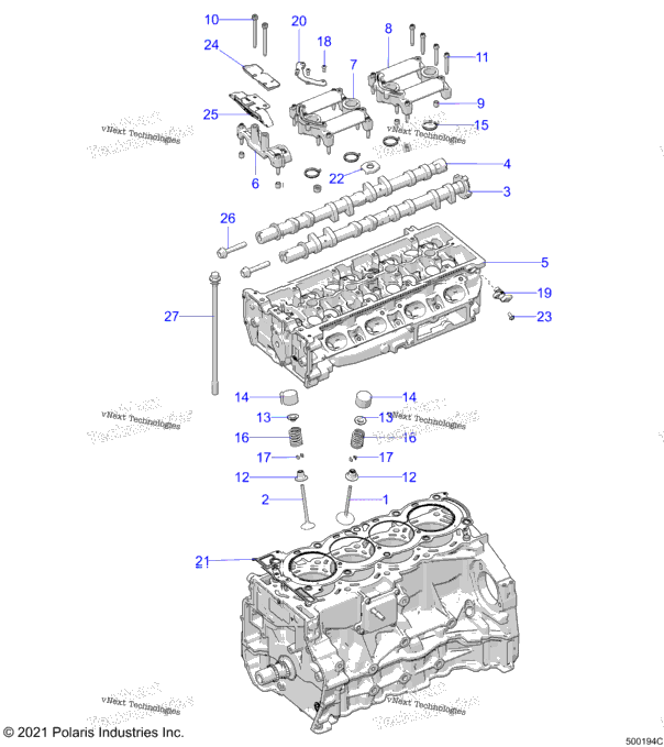 Engine, Head Asm & Valves