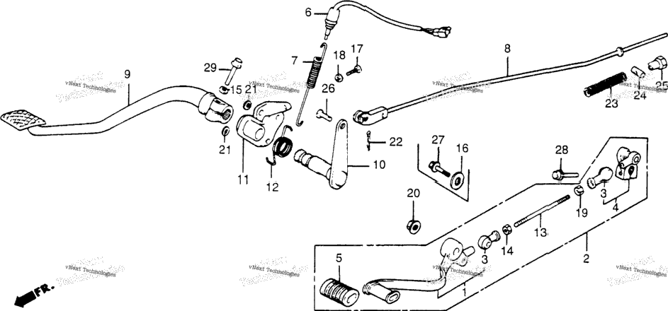 Vt500c Brake Pedal + Gearshift Pedal