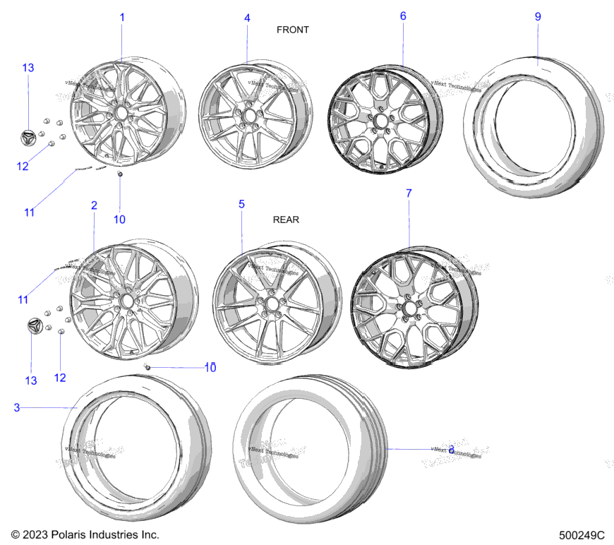Wheels, Front And Rear