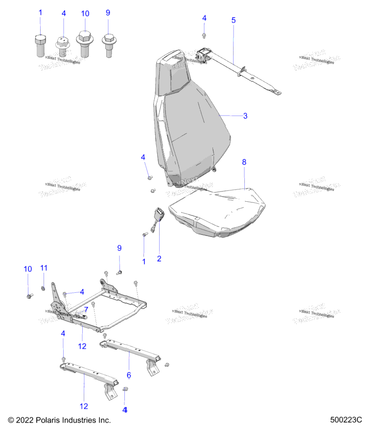 Body, Seat And Seat Belt Mounting (500223C)