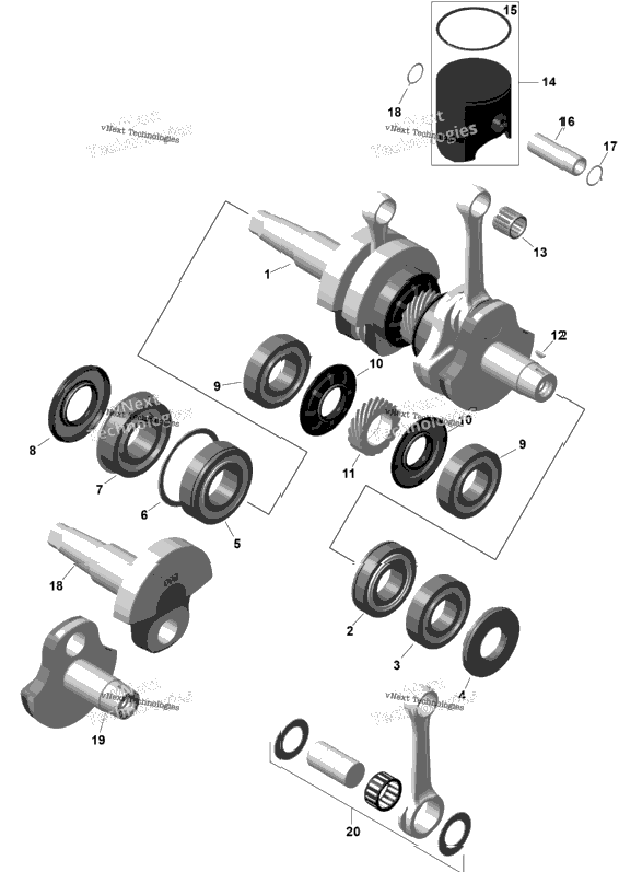 Rotax - Crankshaft And Pistons