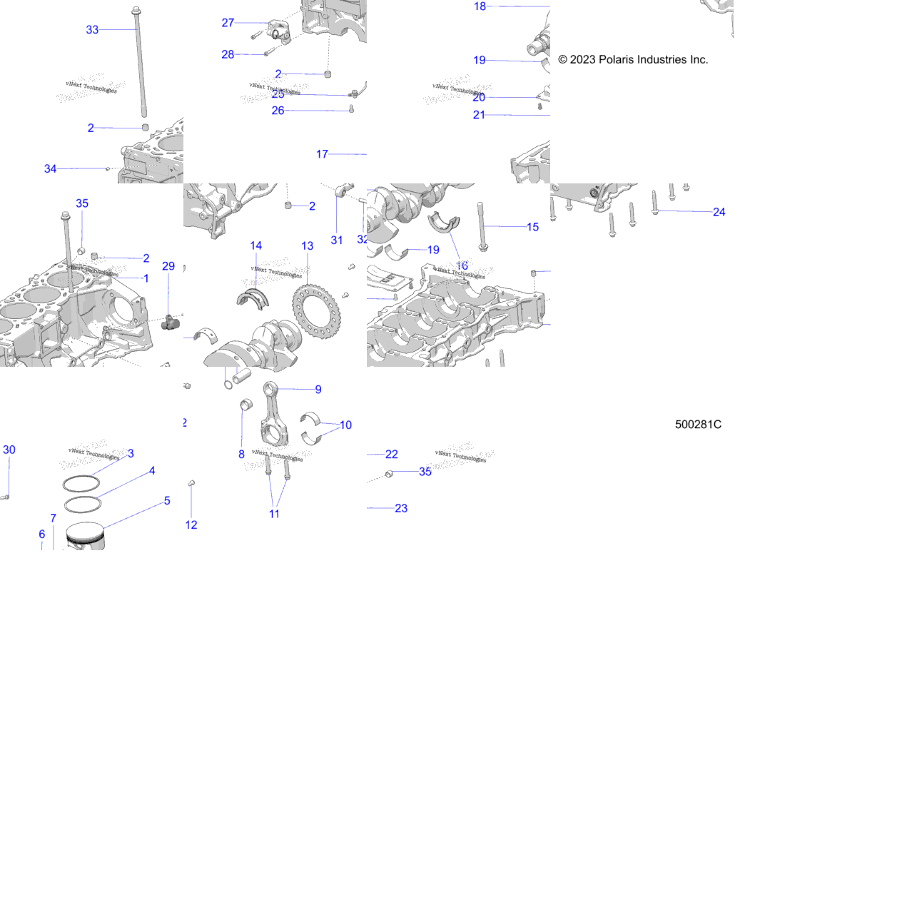 Engine, Cylinder Block And Related