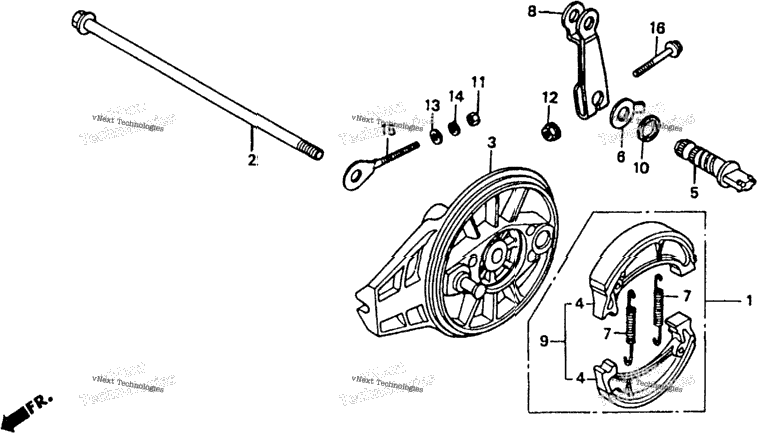 Rear Brake + Rear Brake Panel