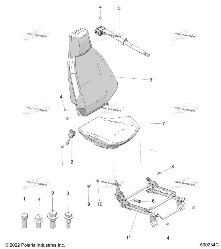 Body, Seat And Seat Belt Mounting (500234C)