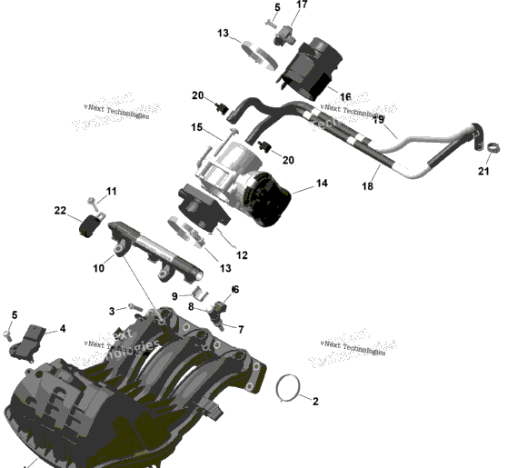 Rotax - Air Intake Manifold And Throttle Body