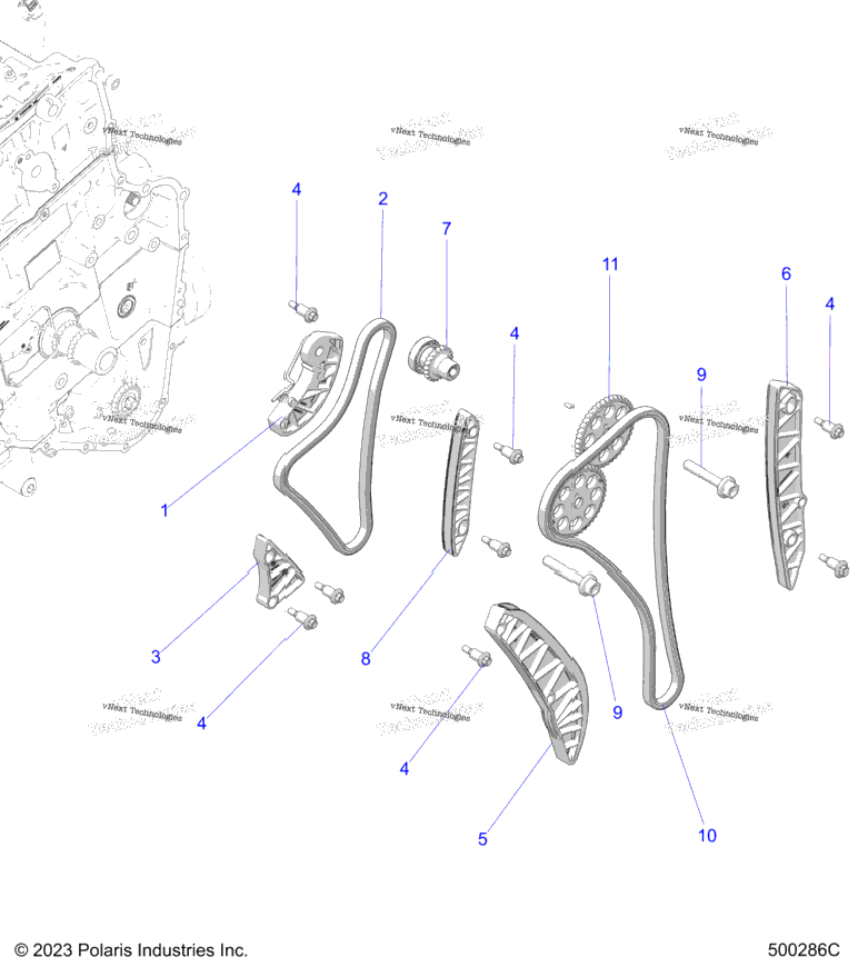 Engine, Timing Chain And Related