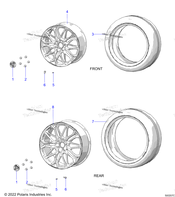Wheels, Front And Rear