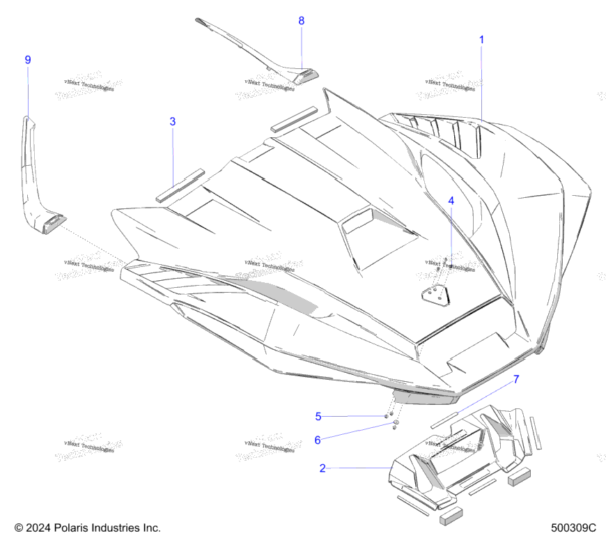 Body, Hood, Vented T24aaggd