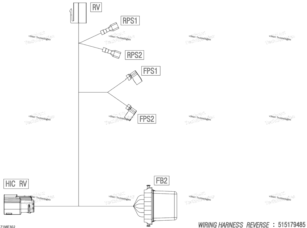 Electric - Reverse Wiring Harness - 515179485