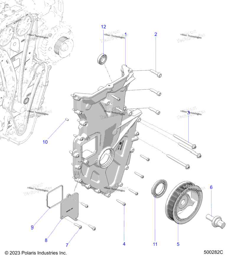 Engine, Front Cover Assembly T24aaggd