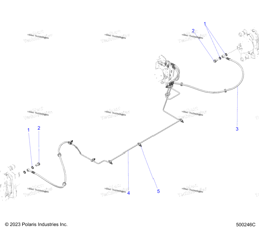 Brakes, Front Brake Line T24aarhb/Gb