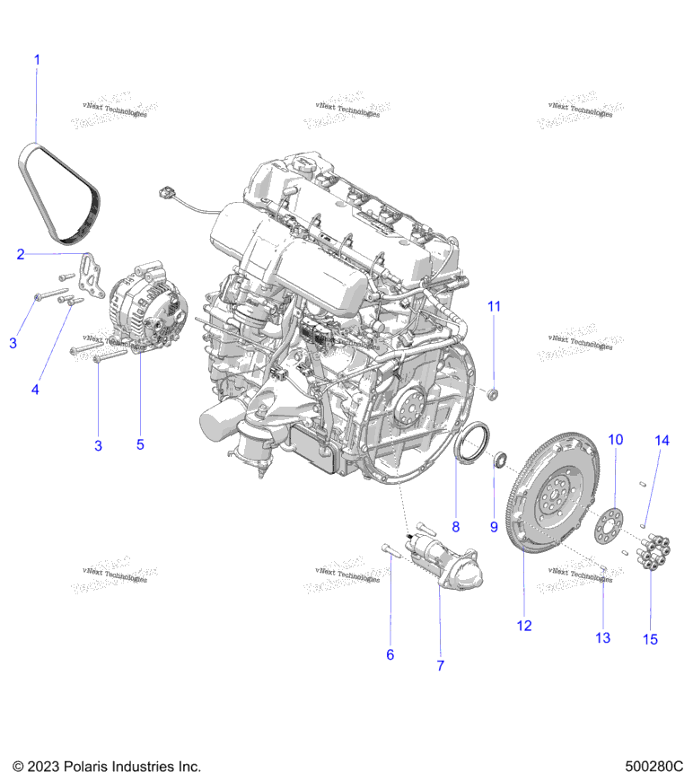 Engine, Alternator, Flywheel, & Starter T24aarhb/Gb