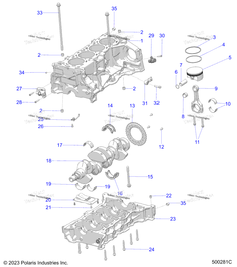 Engine, Cylinder Block And Related T24aarhb/Gb