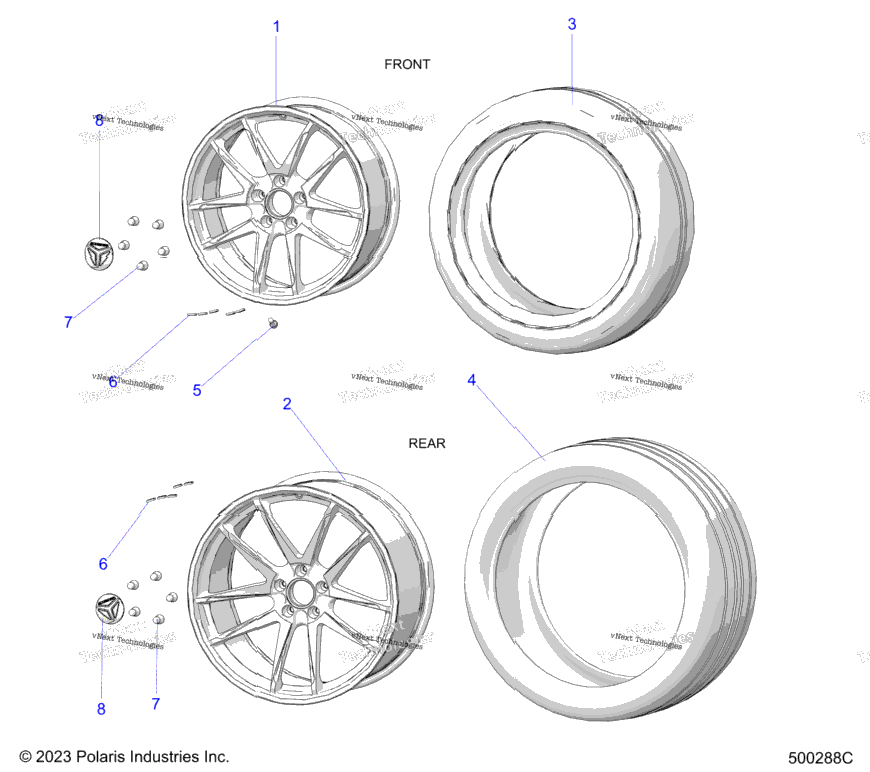 Wheels, Front And Rear