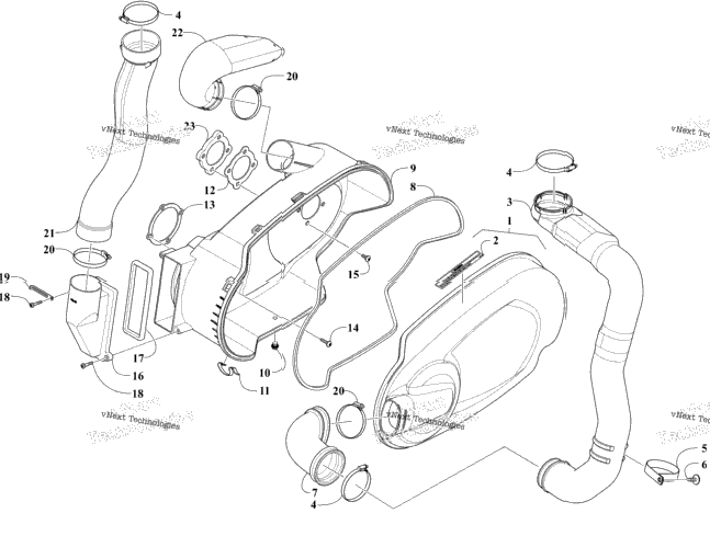 Belt Cooling And Clutch Cover Assembly #2