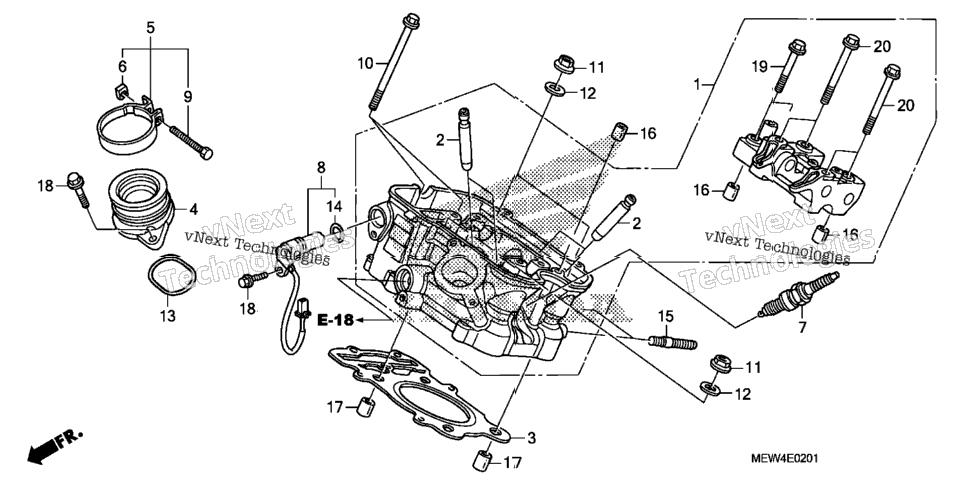 Rear Cylinder Head