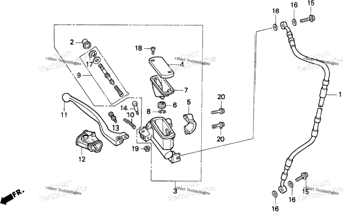 Fr. Brake Master Cyl. 92-97