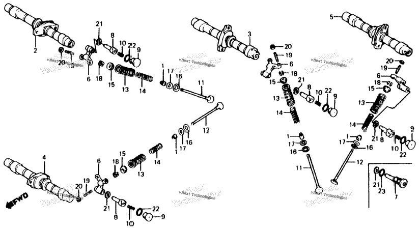Camshaft + Valve