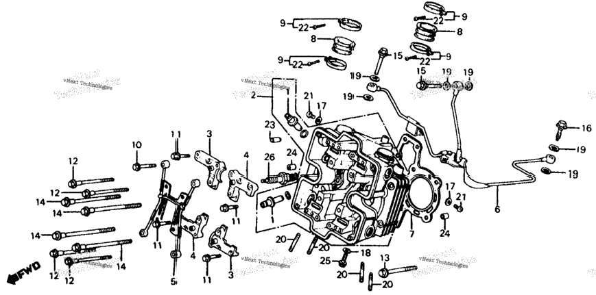 Front Cylinder Head 84-85
