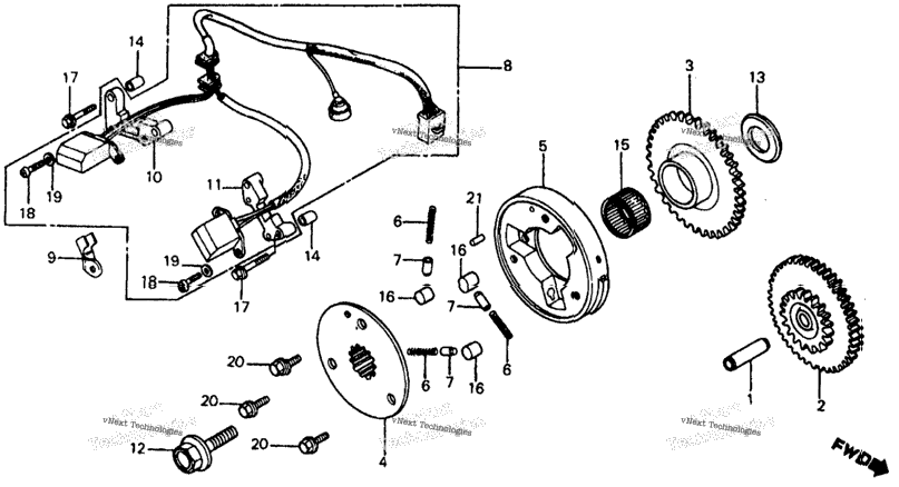 Pulse Generator + Starter Clutch