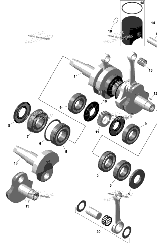 Rotax - Crankshaft And Pistons