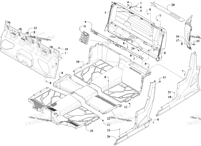 Floor And Side Panel Assembly