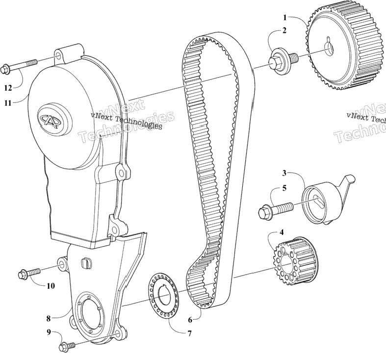 Timing Belt And Cover Assembly