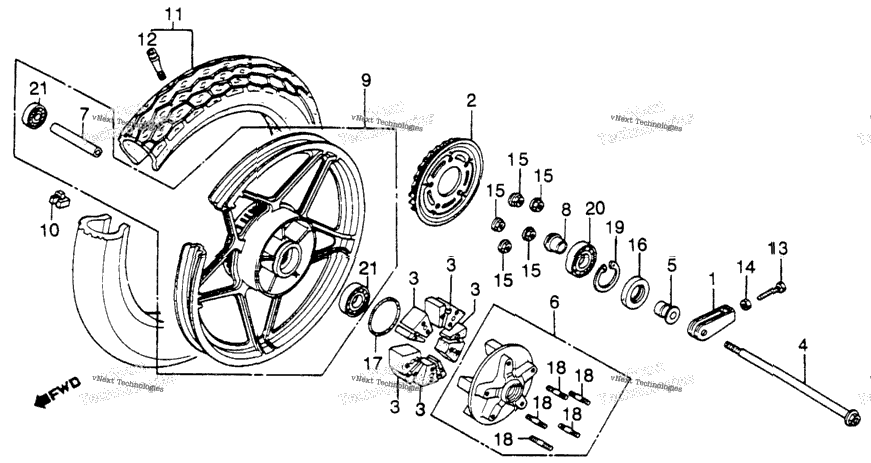 Rear Wheel 83-86