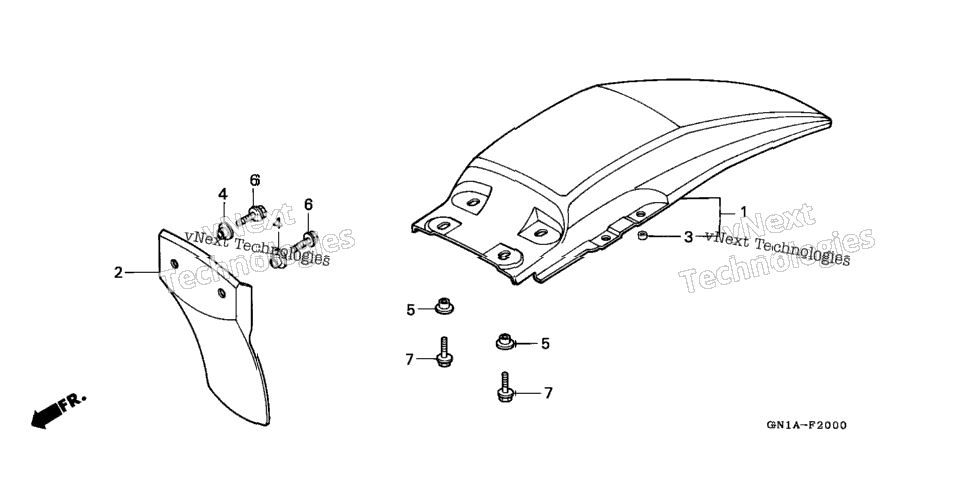 Rear Fender 95-00