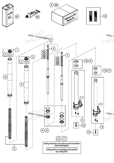 Front Fork Disassembled