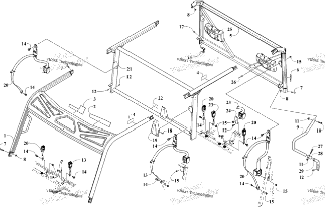 Rops And Seat Belt Assembly