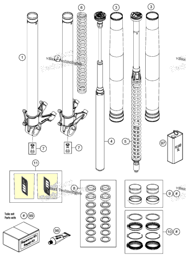 Front Fork Disassembled