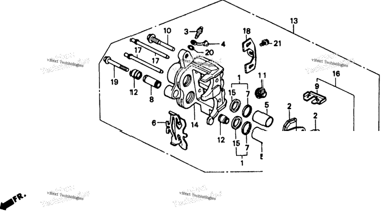 Front Brake Caliper 87-93